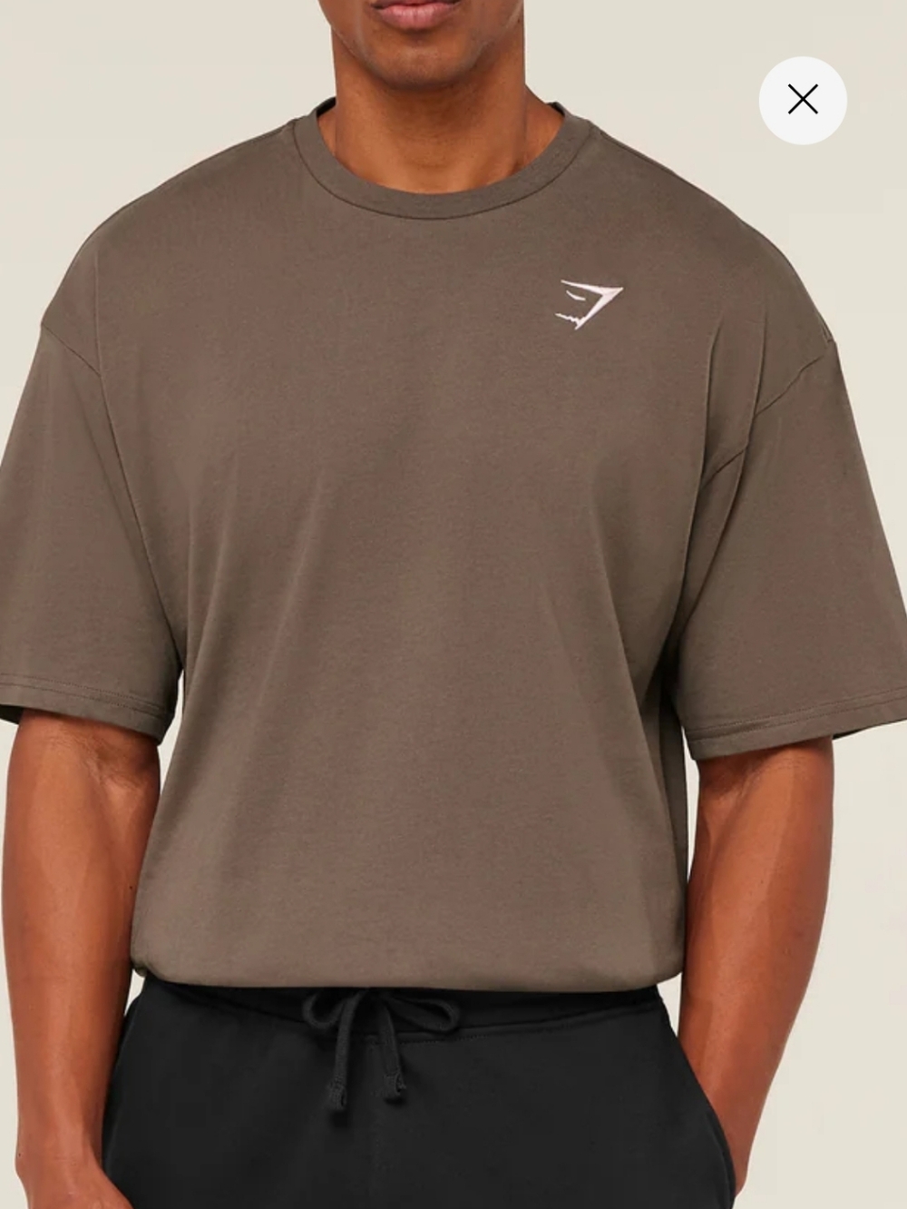 Gymshark Men's Crewneck T-Shirt in Taupe Brown